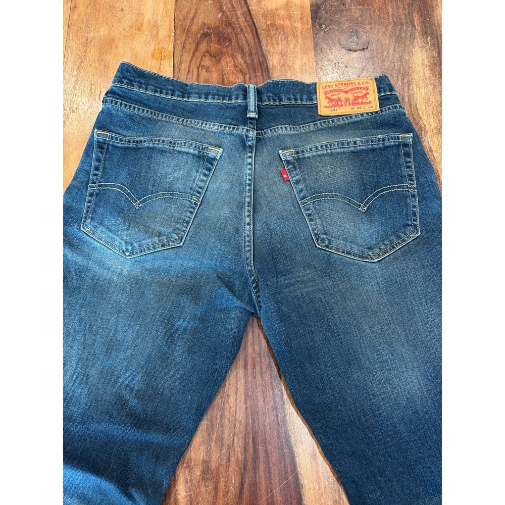 Levis 541 Athletic Taper Mens Jeans Blue Medium Wash Denim W32" L29.5" classic - Picture 9 of 16